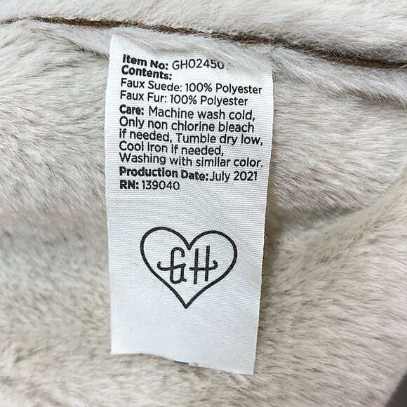 Good Hart Medium Women's Faux Suede Drape Brown Front Vest Lined Soft Comfy - Picture 6 of 8